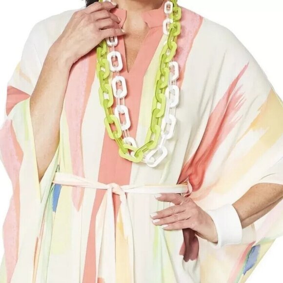 NEW! Rara Avis by Iris Apfel Designer Sheer Caftan/Kaftan Dress CoverUp, Size 1X - Picture 2 of 14